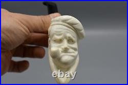Popeye Figure Smoking Pipe Handmade Block Meerschaum-NEW Custom Fitted CASE#433