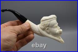 Popeye Figure Smoking Pipe Handmade Block Meerschaum-NEW Custom Fitted CASE#433