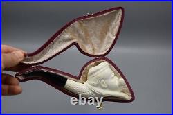 Popeye Figure Smoking Pipe Handmade Block Meerschaum-NEW Custom Fitted CASE#433
