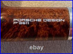 Porsche Design Nos Poker Style Briar Wood Smoking Pipe P'3611 In Original Box +