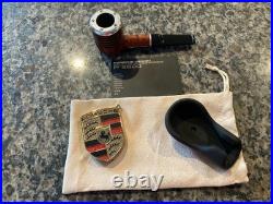 Porsche Design Nos Poker Style Briar Wood Smoking Pipe P'3611 In Original Box +