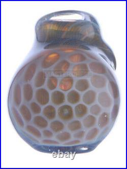 Premium Blue Honeycomb Drop Hammer Glass Smoking Pipe Tedrow Ohio Valley Glass