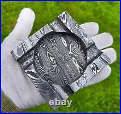 Premium Damascus Steel Handmade Bullet Pipe & Ashtray Set, Tobacco Smoking Set
