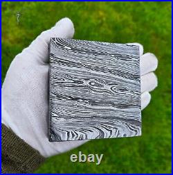 Premium Damascus Steel Handmade Bullet Pipe & Ashtray Set, Tobacco Smoking Set