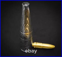 Premium Damascus Steel Handmade Bullet Pipe, Smoking Tools, Discreet Tobacco Pipe