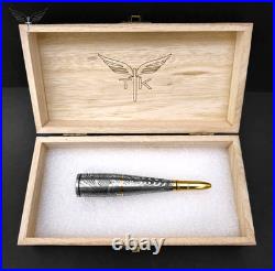 Premium Damascus Steel Handmade Bullet Pipe, Smoking Tools, Discreet Tobacco Pipe