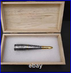 Premium Damascus Steel Handmade Bullet Pipe, Smoking Tools, Discreet Tobacco Pipe