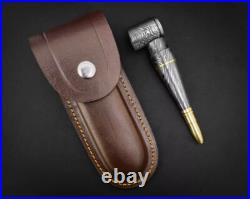 Premium Damascus Steel Handmade Bullet Pipe, Smoking Tools, Discreet Tobacco Pipe