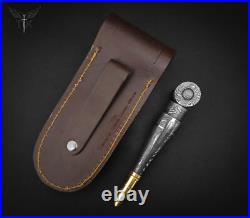 Premium Damascus Steel Handmade Bullet Pipe, Smoking Tools, Discreet Tobacco Pipe