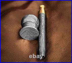 Premium Damascus Steel, Handmade, Compact Size -Tobacco Smoking Pipe with Sheath