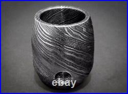 Premium Damascus Steel Handmade Pipe & Ashtray, Tobacco Smoking Pipe Ashtray Set