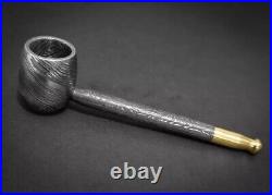 Premium Damascus Steel Handmade Pipe & Ashtray, Tobacco Smoking Pipe Ashtray Set