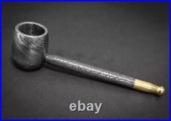 Premium Damascus Steel Handmade Pipe Stand & Pipe Set for Tobacco Smoking Pipes