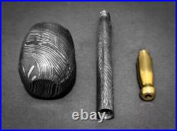 Premium Damascus Steel Handmade Pipe Stand & Pipe Set for Tobacco Smoking Pipes