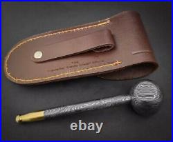 Premium Damascus Steel Handmade Pipe Stand & Pipe Set for Tobacco Smoking Pipes