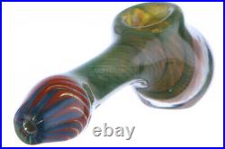Premium Green Honeycomb Drop Hammer Glass Smoking Pipe-Tedrow Ohio Valley Glass