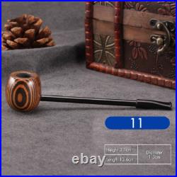 Premium Long Wood Smoking Pipe Wooden Portable Cigar Pipes Smoking Tobacco