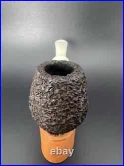 Preston Rogers UNSMOKED Rusticated Bent Brandy Tobacco Pipe