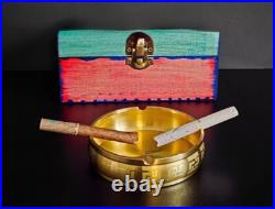 Prime Damascus Steel Compact Size Smoking Pipe-3Ashtray