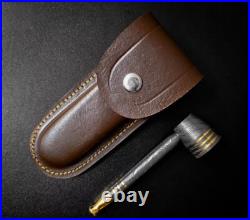 Prime Damascus Steel Compact Size Smoking Pipe-3Ashtray
