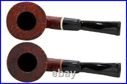 Proxima Brown Sandblasted Bent Dublin Tobacco Pipe