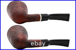 Proxima Brown Sandblasted Bent Dublin Tobacco Pipe