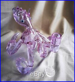 Purple Octopus Glass Bong Water Pipe Smoking Tobacco Smoking Pipe