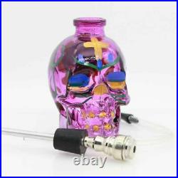 Purple Small Hookah Glass Pipe Skull Water 4 Smoking Tobacco w Hose Shisha