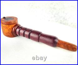Purpleheart and Briarwood Smoking Pipe with Matching Inlayed Cap