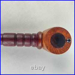 Purpleheart and Briarwood Smoking Pipe with Matching Inlayed Cap
