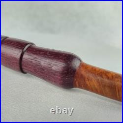 Purpleheart and Briarwood Smoking Pipe with Matching Inlayed Cap