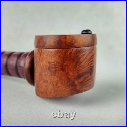 Purpleheart and Briarwood Smoking Pipe with Matching Inlayed Cap