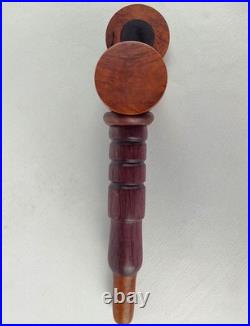 Purpleheart and Briarwood Smoking Pipe with Matching Inlayed Cap