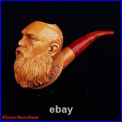 RAGNER Meerschaum Smoking Tobacco Pipe, Turkish Carved Tobacco Pipe AGM-1840