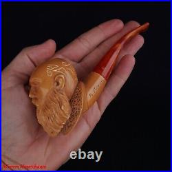 RAGNER Meerschaum Smoking Tobacco Pipe, Turkish Carved Tobacco Pipe AGM-1840