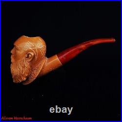 RAGNER Meerschaum Smoking Tobacco Pipe, Turkish Carved Tobacco Pipe AGM-1840