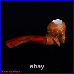 RAGNER Meerschaum Smoking Tobacco Pipe, Turkish Carved Tobacco Pipe AGM-1840