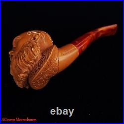 RAGNER Meerschaum Smoking Tobacco Pipe, Turkish Carved Tobacco Pipe AGM-1840
