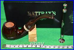 RATTRAY'S Dark Ale 107 9mm filter smoking pipe and RATTRAYS pipe tool