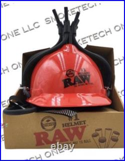 RAW Helmet Smoking Pipe Novelty Hat Red Black The Natural Way To Roll