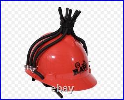 RAW Helmet Smoking Pipe Novelty Hat Red Black The Natural Way To Roll