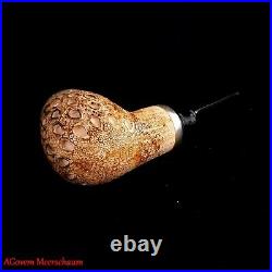 REVERSE Lattice Meerschaum Pipe w SILVER Tobacco Smoking Pipa Pfeife AGM-774