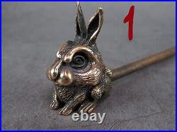 Rabbit Pipe, Year Symbol 2023, Bronze-Copper Smoking set, Spoon & Cleaning Tool