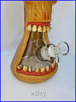 Rare 12.5 Two eyed Large Glass beaker Bong Smoking Water Pipes Collectible Art