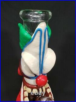 Rare 12 Crazy Clown Glass beaker Bong Smoking Water Pipes Collectible Art
