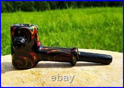 Rasta Linework Glass Classic Styled Corn Cob Pipe