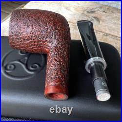 Rattray's Joy Starter Set Sandblasted Billiard with Zip Case (113) 9mm Filter Pipe