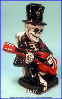 Red Guitar Grateful Dead Skull Water Hookah Bong Ceramic Tobacco Pipe 1870 USA