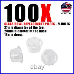 Replacement Glass Bowl Set Of 100 Wholesale Lot For Silicone Smoking Pipes