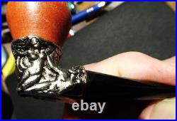Retro GREEK GODDESS Handmade Beautiful Cast Metal DESIGN Smoking Pipe Z49 1970s